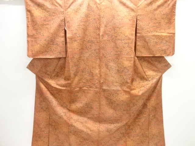 未使用品　草花模様小紋着物